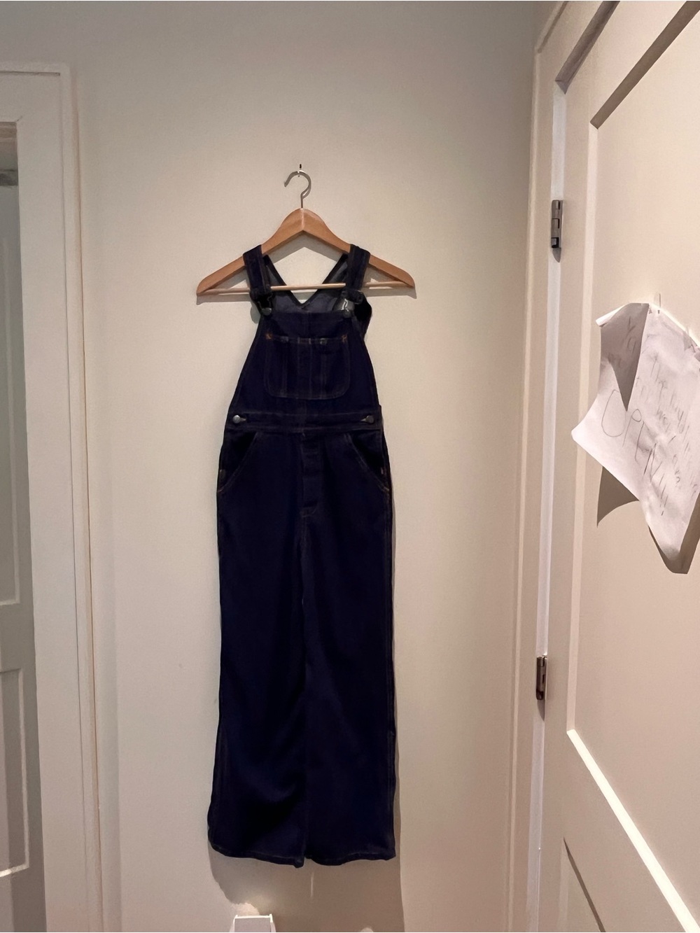 Vintage 70s 100% Cotton Denim Dark Blue Overalls Hong Kong XS/S - Picture 4 of 11